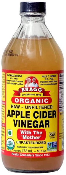 BRAGG ORGANIC RAW UNFILTERED APPLE CIDER VINEGAR 16oz 473ml