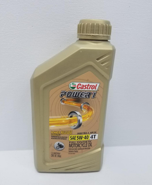 OIL CASTROL SAE5W-40 4T SYNTHETIC 1 QTS POWER 1 MOTORCYCLE