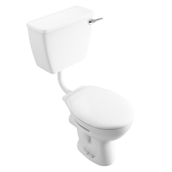 TOILET SET TWYFORD LOW LEVEL WHITE LEVER FLUSH
