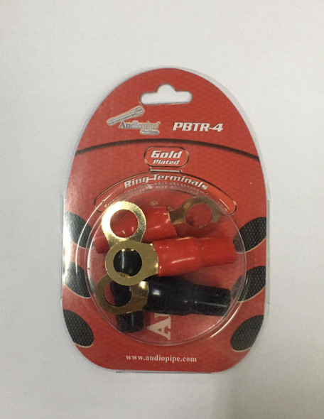 SPADE CLIP 4G RING TERMINAL PBTR-4 AUDIO PIPE SOLD 4PCS PACK