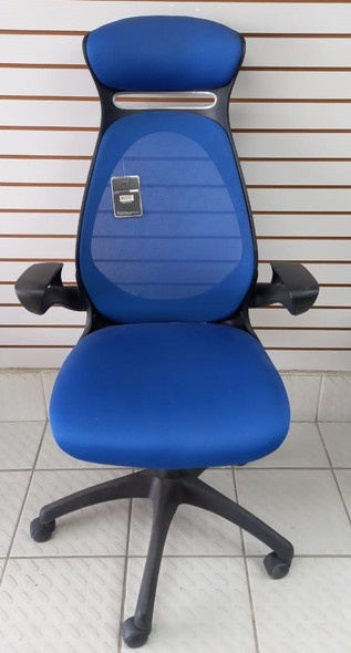 CHAIR OFFICE BLUE WITH HEAD & ARM REST SOHO 972556