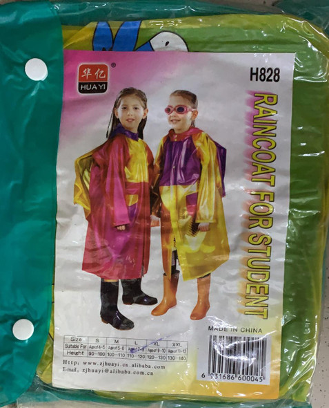 RAINCOAT FOR STUDENT #H828 HUA YI