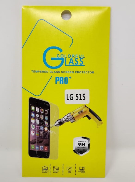 PHONE SCREEN PROTECTOR FOR LG 51S TEMPERED GLASS PRO+ COLORFUL GLASS