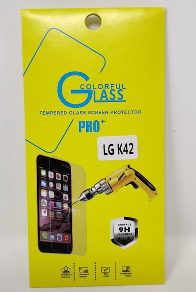 PHONE SCREEN PROTECTOR FOR LG K42 TEMPERED GLASS PRO+ COLORFUL GLASS