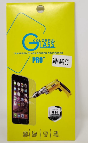 PHONE SCREEN PROTECTOR FOR SAMSUNG A42 5G TEMPERED GLASS PRO+ COLORFUL GLASS