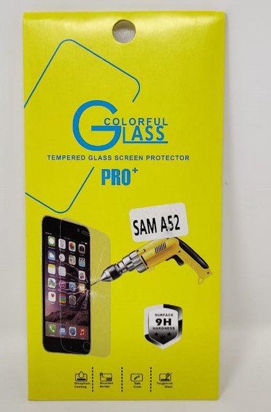 PHONE SCREEN PROTECTOR FOR SAMSUNG A52 TEMPERED GLASS PRO+ COLORFUL GLASS