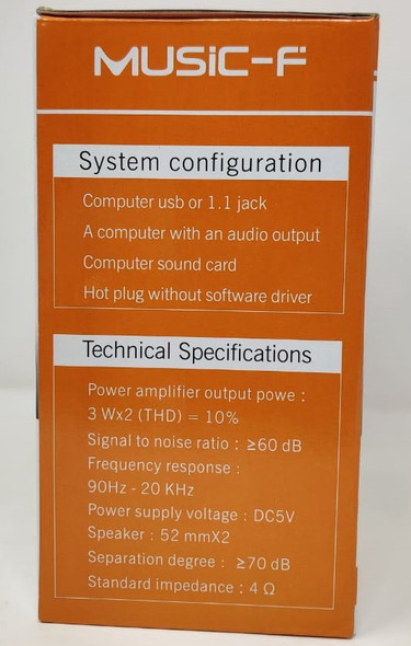 COMPUTER SPEAKER 2PCS MUSIC-F D-09T COMPUTER SPEAKER 2PCS MUSIC-F D-09T