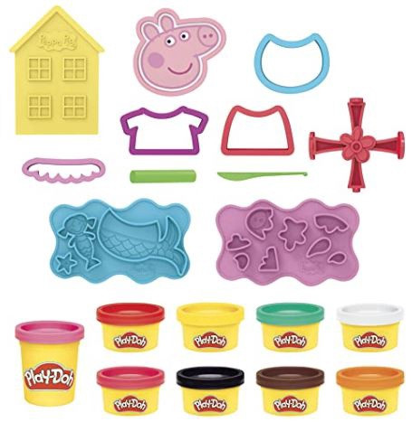 Toy Play-Doh Peppa Pig Stylin Set with 9 Non-Toxic Modeling Compound Cans