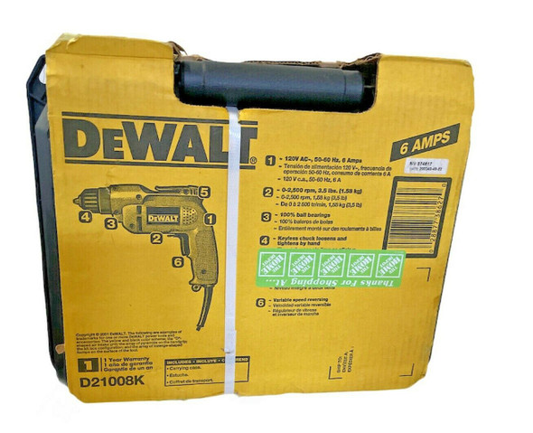 DRILL GUN DEWALT 3/8" D21008K KEYLESS DRILL GUN DEWALT 3/8" D21008K KEYLESS