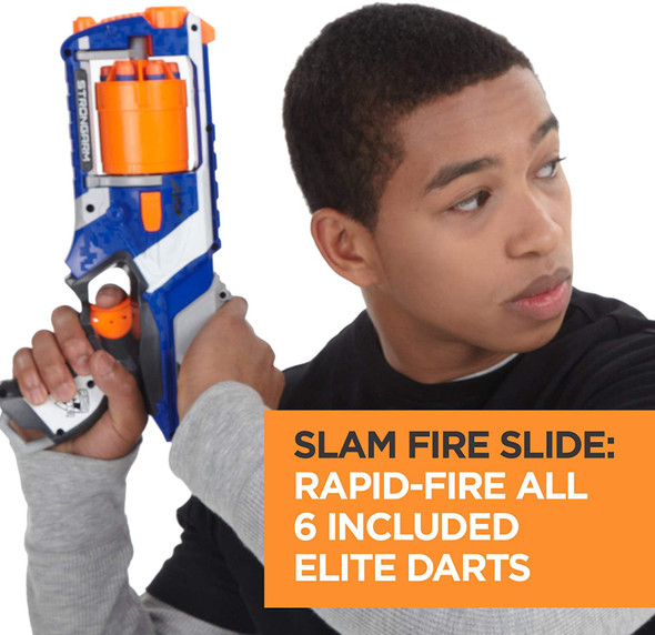 Toy Nerf N Strike Elite Strongarm Blaster With Rotating Barrel