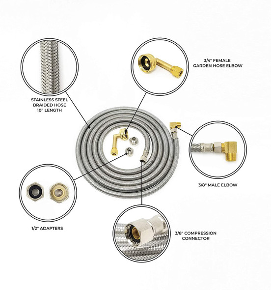DISHWASHER FITTING KELARO 6' HOSE KIT