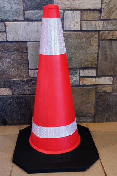 TRAFFIC CONE PVC 30" 75CM WITH REFLECTIVE TAPE