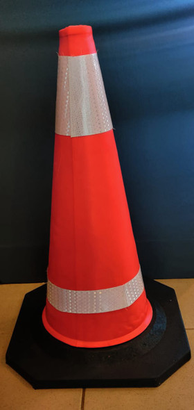 TRAFFIC CONE PVC 30" 75CM WITH REFLECTIVE TAPE
