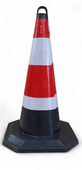 TRAFFIC CONE PVC 30" 75CM WITH REFLECTIVE TAPE