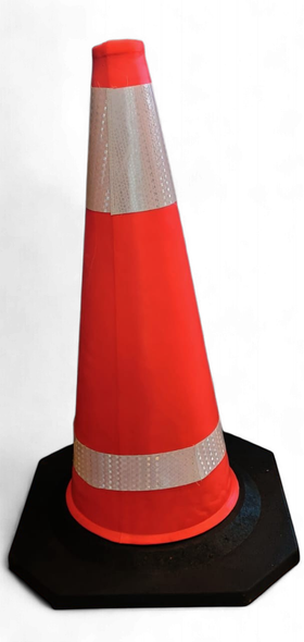 TRAFFIC CONE PVC 30" 75CM WITH REFLECTIVE TAPE