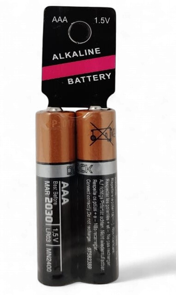 BATTERY DURACELL SIZE AAA ALKALINE 2PCS PACK