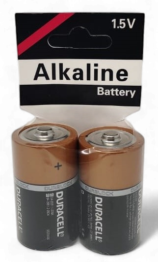 BATTERY DURACELL SIZE D ALKALINE 2PCS PACK