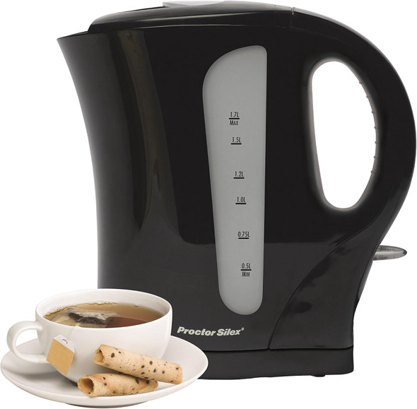 KETTLE PROCTOR SILEX 1.7LT K4097PS BLACK CORDLESS