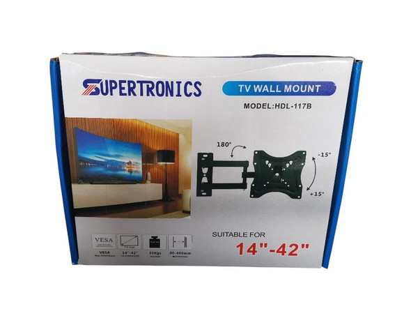 TV WALL BRACKET 14"-42" HDL-117B SUPERTRONICS