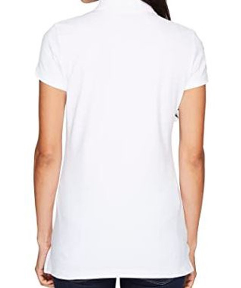 Women Shirt Polo US Polo White pink logo