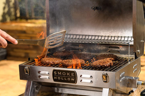 BAR B QUE GRILL SMOKER MASTERBUILT SH19030819 SMOKE HOLLOW TABLETOP STAINLESS STEEL 1 BURNER