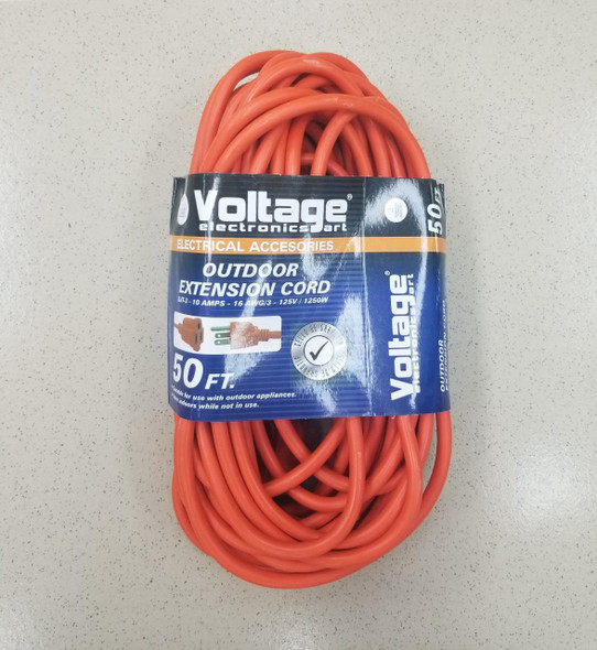 EXTENSION CORD OUTDOOR 50FT VOLTAGE ORANGE 50FT/OUT