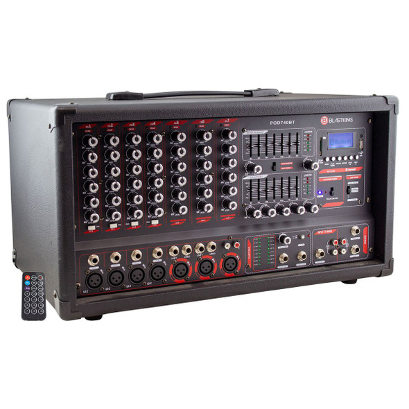 MIXER AMPLIFIER COMBO BLASTKING I78-BPOD740BT 7CH POWERED POD740BT