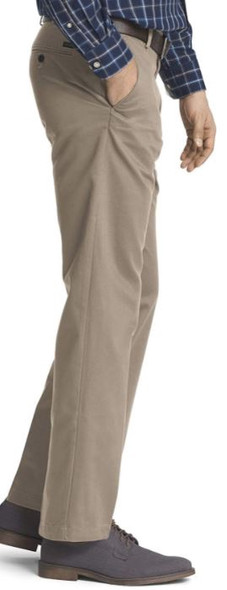 Men Pants IZOD American Chino Flat Front Straight Fit Khaki