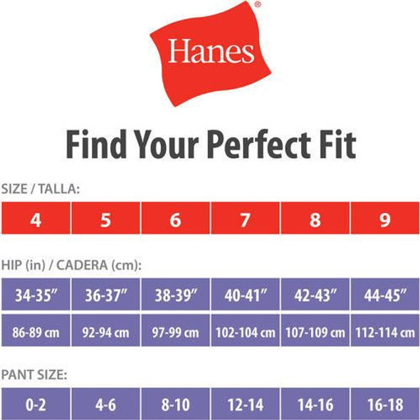 Women Underwear Hanes Hipsters 6pack Assorted colors / 8