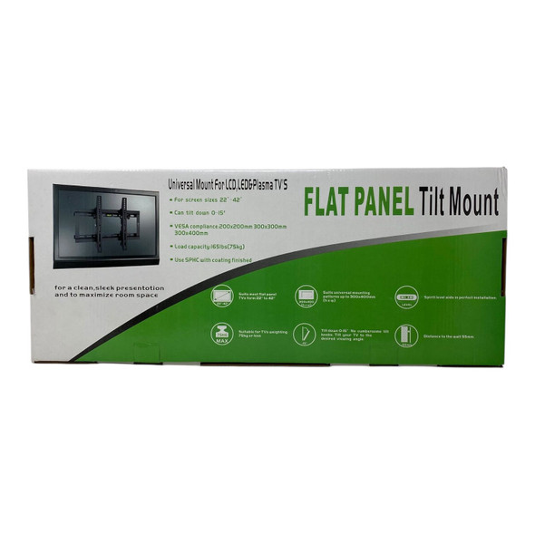 TV WALL BRACKET 22"-42" FLAT PANEL TILT MOUNT