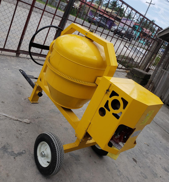CONCRETE MIXER 450L CM450 RANSOM WITH HONDA GAS ENGINE YELLOW