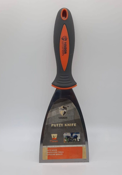 PUTTY KNIFE 3" YINDON ORANGE & GREY HANDLE