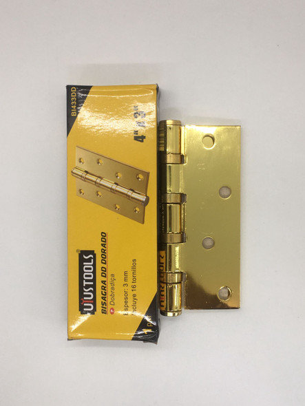 BUTT HINGES 4" X 3" USTOOLS B1433DD GOLD