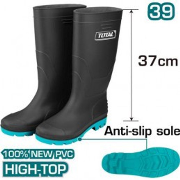 LONG BOOTS TOTAL TSP302LAB BLACK RUBBER