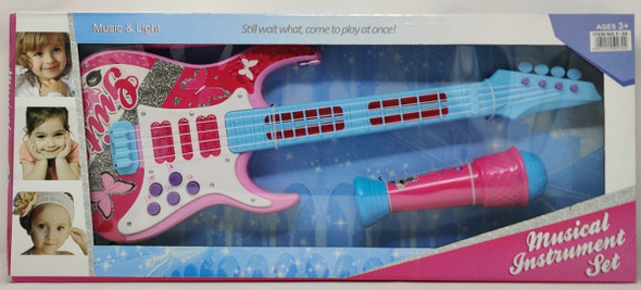 Toy Guitar Musical Instrument Set Music Light F-34