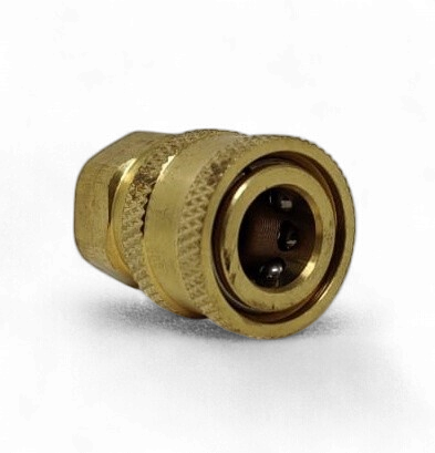 PRESSURE WASHER COUPLER BRASS 1/4" QUICK RELEASE TO TREAD