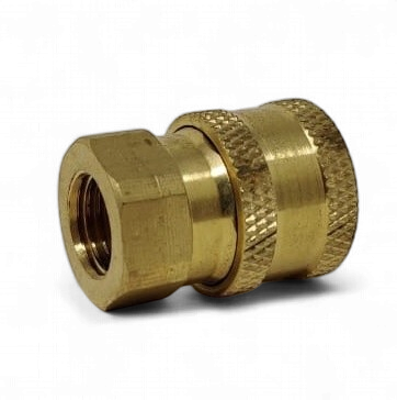PRESSURE WASHER COUPLER BRASS 1/4" QUICK RELEASE TO TREAD