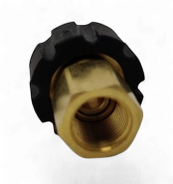 PRESSURE WASHER COUPLER BRASS M22 BOTH SIDE TREADED 3/8" FE BLACK END
