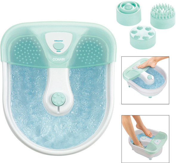 FOOT SPA CONAIR FB27TG WITH HEAT BUBBLES & 3 ATTACHMENTS FOOT SPA CONAIR FB27TG WITH HEAT BUBBLES & 3 ATTACHMENTS