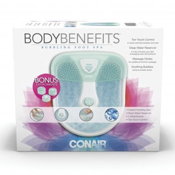 FOOT SPA CONAIR FB27TG WITH HEAT BUBBLES & 3 ATTACHMENTS FOOT SPA CONAIR FB27TG WITH HEAT BUBBLES & 3 ATTACHMENTS