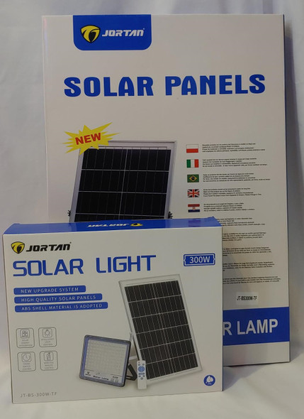 LAMP LED SOLAR FLOOD 300W JORTAN JT-BS300W-TY + JT-BS300W-TY 6500K IP66 2BOX