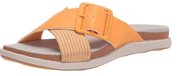 Footwear Women Clarks Eliza April Slide Sandal Yellow
