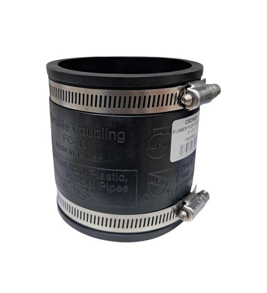 RUBBER FLEX COUPLING 3" X 3" CRONEX FXC0303