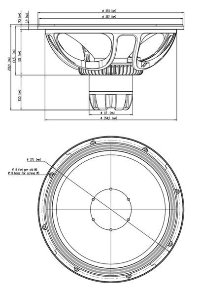SPEAKER 18SOUND 15" 15NTLW3500-4ohms