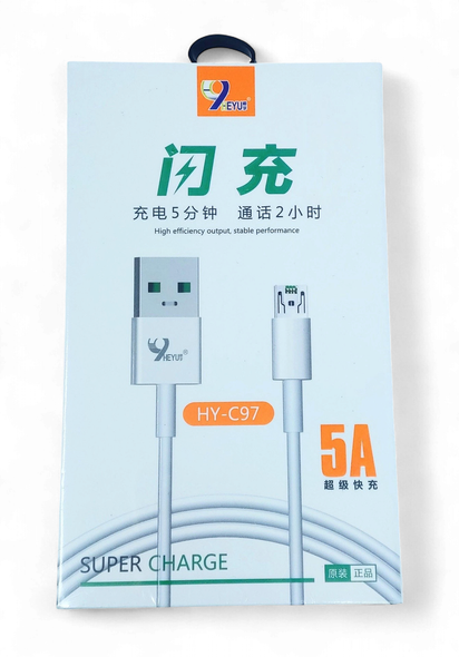 CABLE USB HEYU HY-C97 5A MICRO SUPER CHARGE