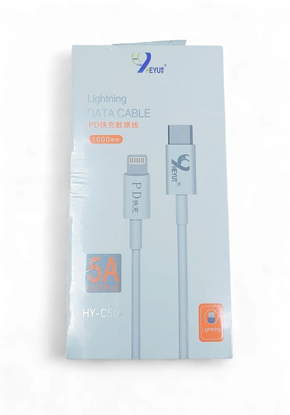 CABLE USB HEYU HY-C514 TYPE-C TO LIGHTNING PD 5A DATA CABLE