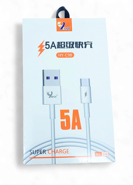 CABLE USB HEYU HY-C98 TYPE-C 5A SUPER CHARGE