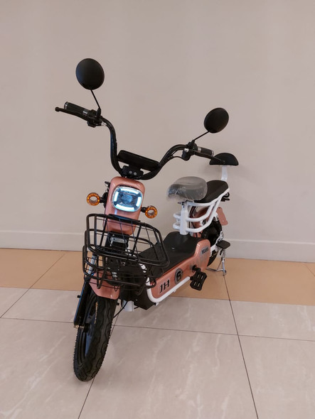 ELECTRIC BIKE KU LI NAN BEAN JH 6 1-COLOR 3-SPEED WITH MIRRORS, TURN SIGNALS, ALARM AND CHARGER