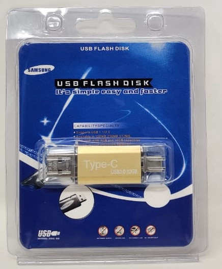 COMPUTER FLASH DRIVE 32GB USB - TYPE-C 3.0 DISK METAL