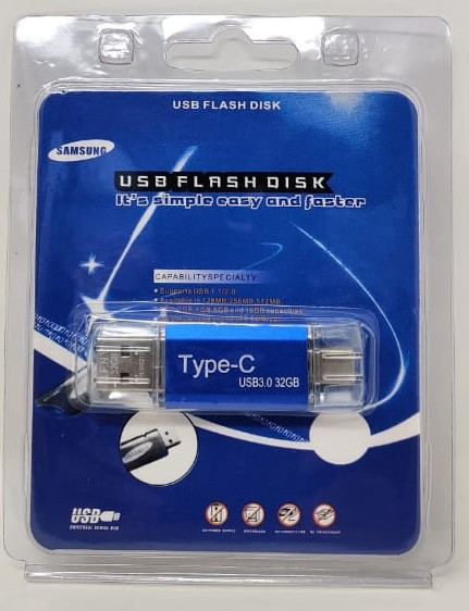COMPUTER FLASH DRIVE 32GB USB - TYPE-C 3.0 DISK METAL